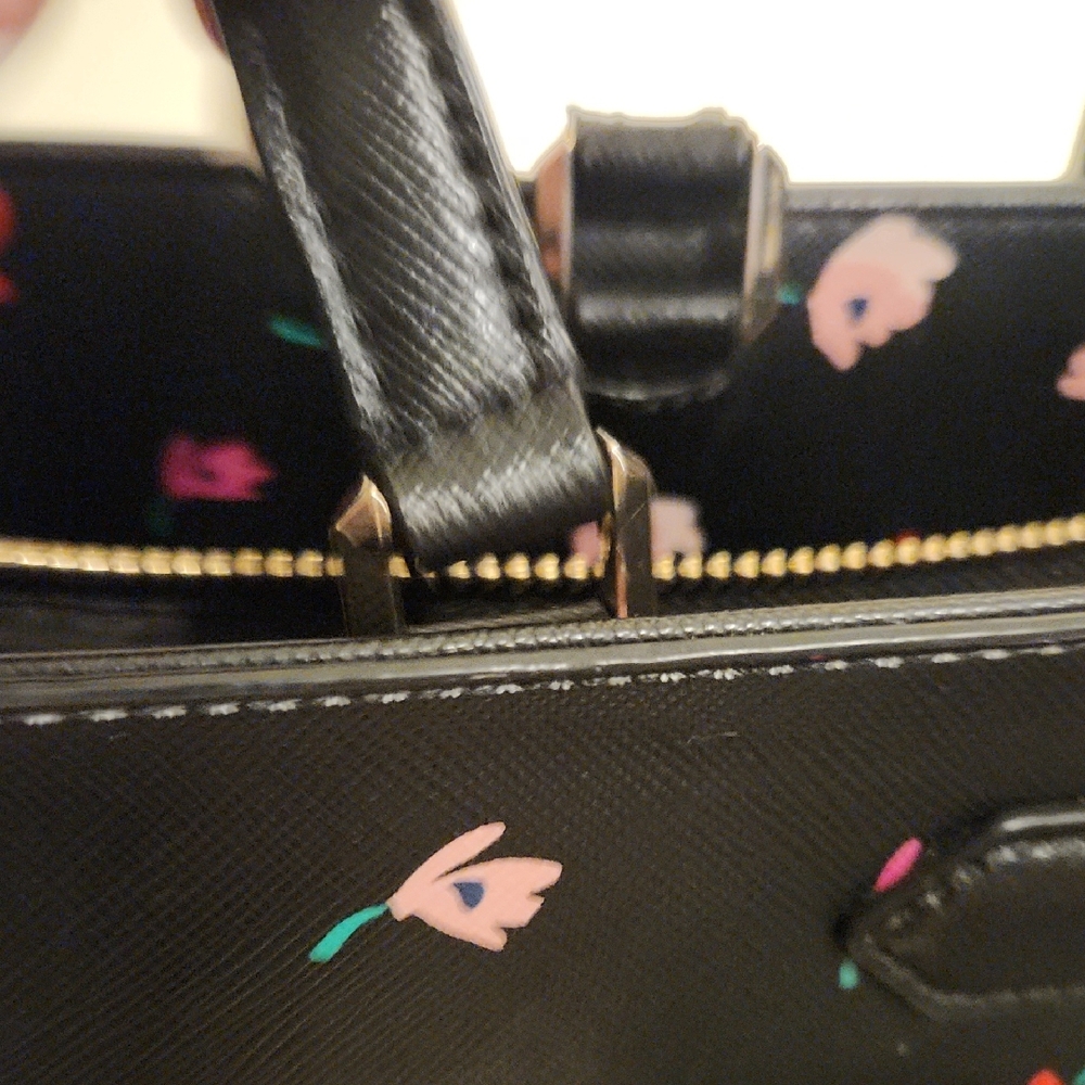 kate spade Black Floral Print Tote - Picture 5 of 16